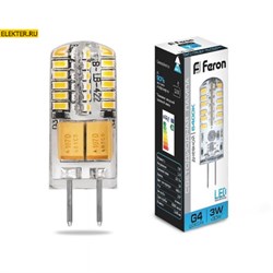 Лампа светодиодная Feron LB-422 G4 3W 6400K арт 25533