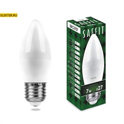 Лампа светодиодная Feron SAFFIT SBC3707 "Свеча" E27 7W 4000K арт 55033