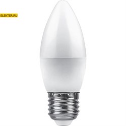 Лампа светодиодная Feron LB-570 "Свеча" E27 9W 4000K арт 25937
