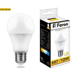 Лампа светодиодная Feron LB-92 "Шар" E27 10W 2700K арт 25457
