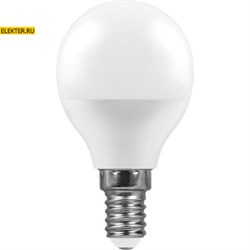 Лампа светодиодная Feron LB-95 "Шарик" E14 7W 6400K арт 25480