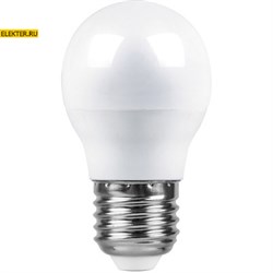 Лампа светодиодная Feron LB-550 "Шарик" E27 9W 4000K арт 25805