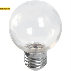 Лампа светодиодная Feron LB-371 "Шар" E27 3W 6400K прозрачный арт 38122