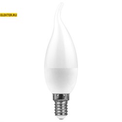 Лампа светодиодная Feron LB-570 "Свеча на ветру" E14 9W 6400K арт 38136