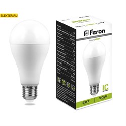 Лампа светодиодная Feron LB-130 "Шар" E27 30W 4000K арт 38195