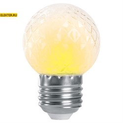 Лампа-строб Feron LB-377 "Шарик" прозрачный E27 1W 2700K арт 38208
