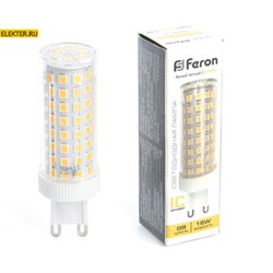 Лампа светодиодная Feron LB-437 G9 15W 2700K арт 38212