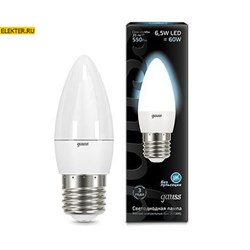 Лампа светодиодная Gauss LED "Свеча" E27 6.5W 550lm 4100К арт 103102207