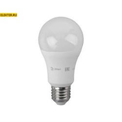 Светодиодная лампочка Е27 17Вт 6000К "Груша" ЭРА LED A60-17W-860-E27 холодный свет арт Б0031701 Б0031701