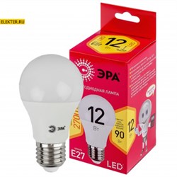 Лампа светодиодная ЭРА LED А60-12w-827-E27 ECO "Груша" арт Б0030026