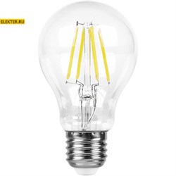 Лампа филаментная светодиодная Feron LB-57 "Шар" E27 7W 4000K арт 25570