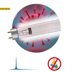 Бактерицидная ультрафиолетовая лампа UV-С ДБ 15 Т8 G13 ЭРА арт Б0048972