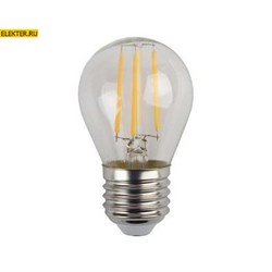Лампа филаментная светодиодная ЭРА F-LED P45-7w-827-E27 "Шар" арт Б0027948
