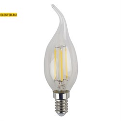 Лампа филаментная светодиодная F-LED B35-11w-827-E14 ЭРА "Свеча" 11Вт E14 арт Б0046985