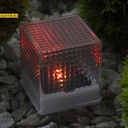 L-PL20-СUB ЭРА Садовый светильник на солнечной батарее, пластик, прозрачный, черный, 20 см арт Б0016247