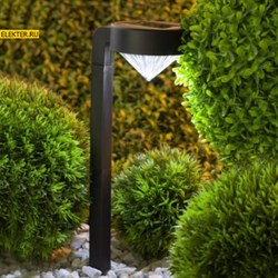 SL-PL42-DMD ЭРА Садовый светильник на солнечной батарее, пластик, черный, 42 см арт Б0007511