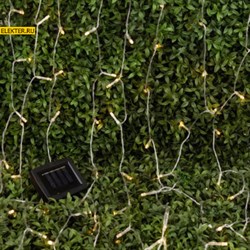 Садовая гирлянда ЭРА ERASF22-41 на солнечной батарее Занавес 1,5x1,5 метра, 192 LED арт Б0053372