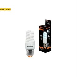 Лампа энергосберегающая КЛЛ-FSТ2-9Вт-4000К–Е27 КОМПАКТ (35х95 мм) TDM арт SQ0323-0173