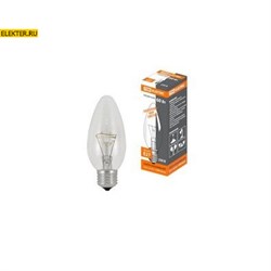 Лампа накаливания "Свеча" прозрачная 60Вт-230В-Е27 TDM арт. SQ0332-0012