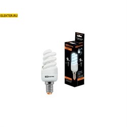 Лампа энергосберегающая КЛЛ-FSТ2-9Вт-4000К–Е14 КОМПАКТ (35х95 мм) TDM арт SQ0323-0172