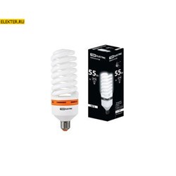 Лампа энергосберегающая КЛЛ-FS-55Вт-4000К–Е27 (73х218 мм) TDM арт SQ0323-0128