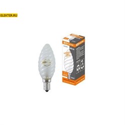 Лампа накаливания "Витая свеча" матовая 60Вт-230В-Е14 TDM арт. SQ0332-0022