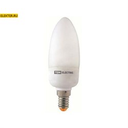 Лампа энергосберегающая КЛЛ-С-9Вт-2700К–Е14 TDM арт. SQ0323-0097