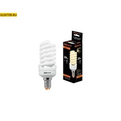 Лампа энергосберегающая КЛЛ-FSТ2-20Вт-2700К–Е14 КОМПАКТ (41х108 мм) TDM арт. SQ0323-0189