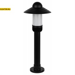 Садово-парковый светильник ЭРА НТУ 01-60-008 Поллар напольный черный IP54 Е27 max60Вт h660мм Б0057494