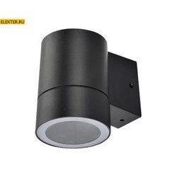 Ecola GX53 LED 8003A Светильник накладной IP65 прозрачный Цилиндр металл. 1xGX53 Черный 114x140x90 арт FB53C1ECH