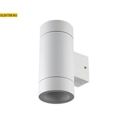 Ecola GX53 LED 8013A Светильник накладной IP65 прозрачный Цилиндр металл. 2xGX53 Белый матовый 205x140x90 арт FW53C2ECH