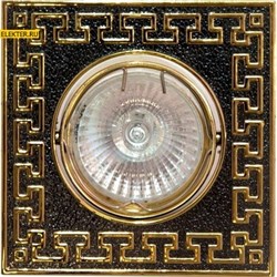 Светильник встраиваемый Feron 2008SDL потолочный MR16 G5.3 черный металлик-золото арт 17818