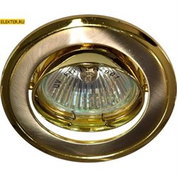Светильник встраиваемый Feron 301T-MR16 потолочный MR16 G5.3 титан-золото арт 17534