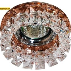 Светильник встраиваемый Feron CD2929 потолочный MR16 G5.3 коричневый-прозрачный арт 28418