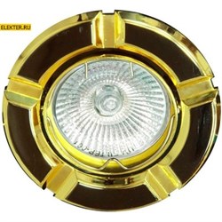 Светильник встраиваемый Feron 098T-MR16 потолочный MR16 G5.3 черный-золото арт 17642