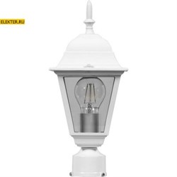 Светильник садово-парковый Feron 4203 четыреxгранный на столб 100W E27 230V, белый арт 11027