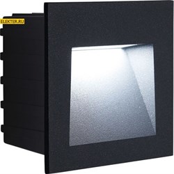 Светодиодный светильник Feron LN013 встраиваемый 3W 4000K IP65, квадрат, черный арт 41161