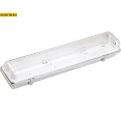 Светильник пылевлагозащищенный ЛСП3901А ABS/PS 2x18Вт IP65 IEK арт LLSP2-3901A-2-18-K03
