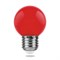 Лампа светодиодная Feron LB-37 "Шарик" E27 1W Красный арт 25116 25116