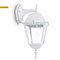 Светильник садово-парковый Feron 4102 четыреxгранный на стену вниз 60W E27 230V, белый арт 11015 11015